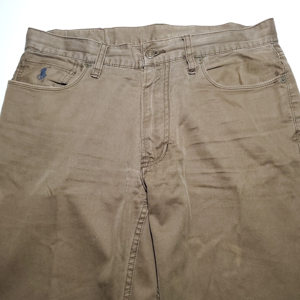 Polo Ralph Lauren Mens 33x32 Brown Chino 5 Pocket Pants